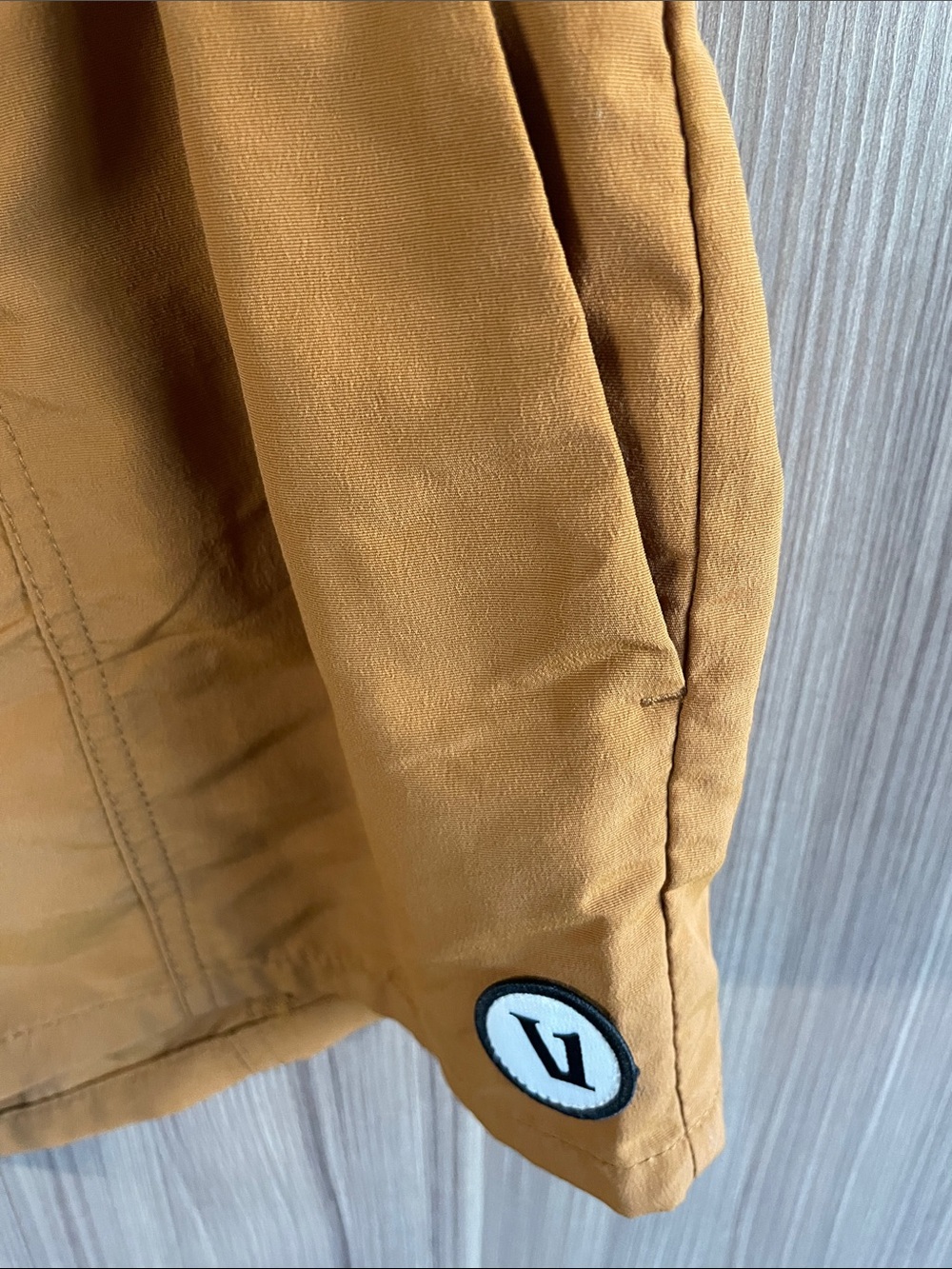 Vuori Dark Mustard Yellow Drawstring Shorts - Picture 4 of 4